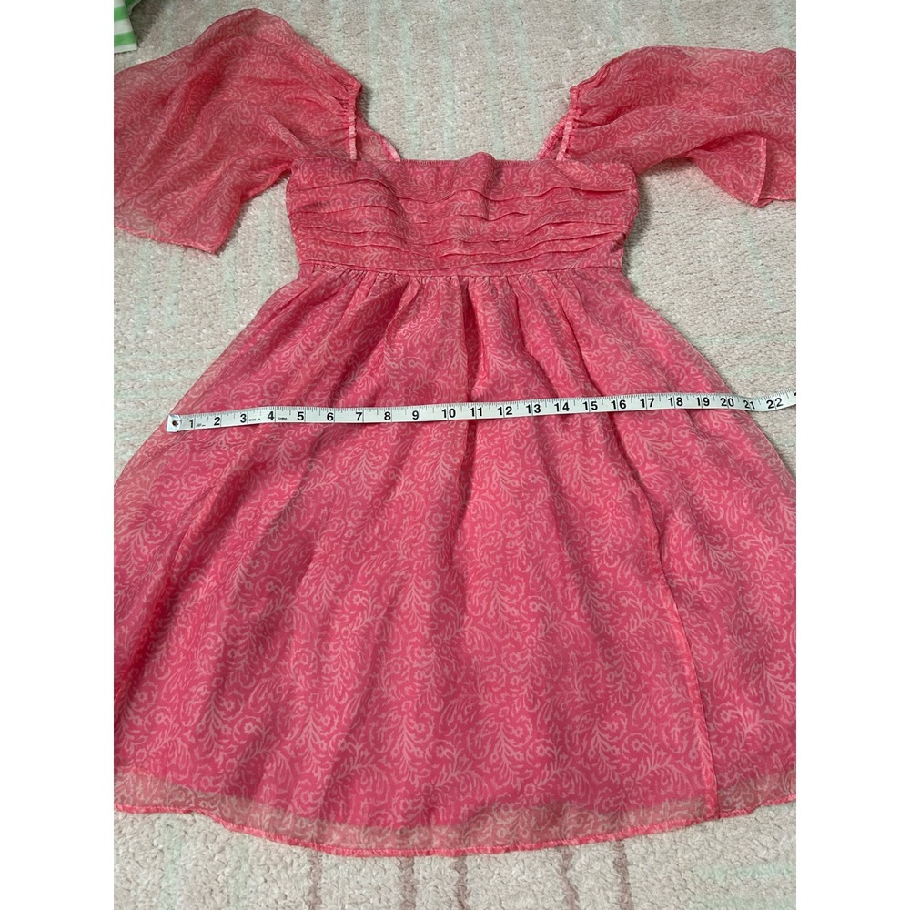 Abercrombie & Fitch Emerson Smocked Mini Dress Flutter Sleeves Size Small Event - Picture 7 of 9